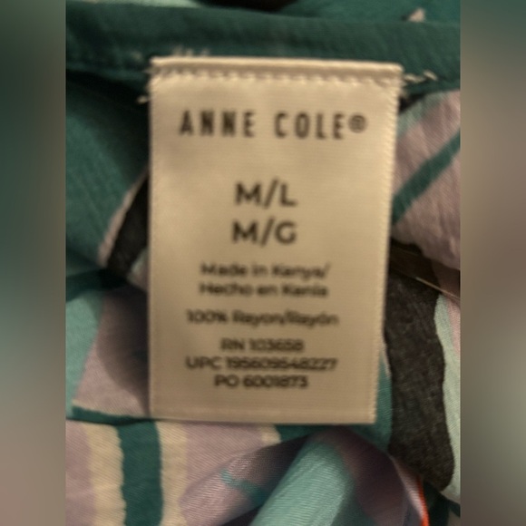 Anne Cole Multicolor Leaf Print Swim Cover-Up - Picture 6 of 6